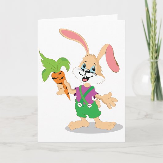 Osterhase mit Karottengrubenkarten Feiertagskarte