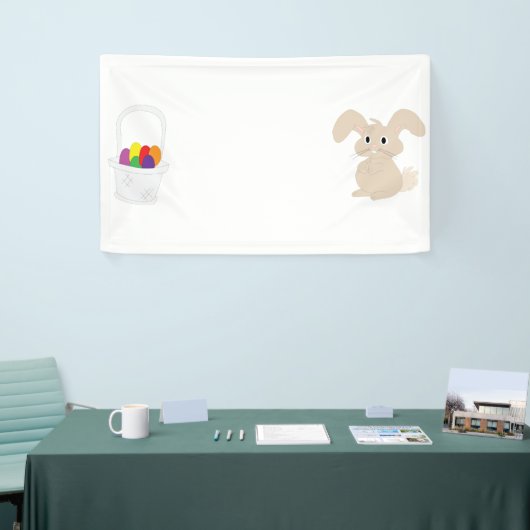 Osterhase mit Korb Banner (Messeveranstaltung)