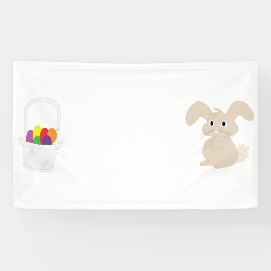 Osterhase mit Korb Banner (Horizontal)