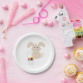 Osterhase mit Korb Pappteller (Party)