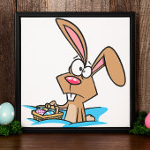 Osterhase mit Korb Poster