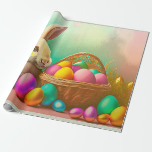 Osterhase mit Korb Sammlung Geschenkpapier
