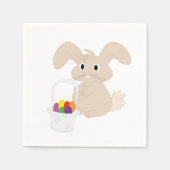 Osterhase mit Korb Serviette (Vorderseite)