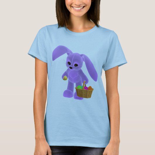 Osterhase mit Korb T-Shirt (Vorderseite)