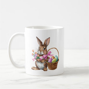 Osterhase mit Korb und Eiern Kaffeetasse