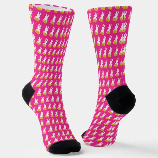 Osterhase mit Korb voller Eier Socken (Gewinkelt)