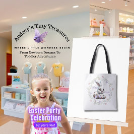 Osterhase mit Korbgeflecht Eier Tote Beutel Tasche