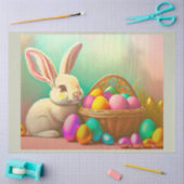 Osterhase mit Korbkollektion Seidenpapier (Basteln)