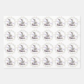 Osterhase mit Korbweide aus Eierblättern Geschenkpapier Set (Vorderseite)