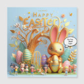 Osterhase mit lebhaften Farben Magnetkarte (Vorderseite)