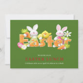 Osterhase mit lustigem Text Grußkarten Einladung (Vorderseite)