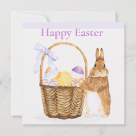 Osterhase mit Ostereier Feiertagskarte