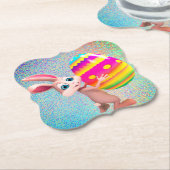 Osterhase mit Ostereier Set von Papier-Untersetzer Untersetzer (angewinkelt)