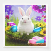 Osterhase mit Ostereierkörbe Serviette (Vorderseite)