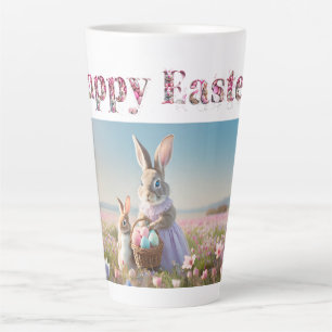 Osterhase mit Ostereiern Frohe Ostern Milchtasse