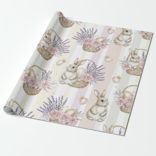 Osterhase mit Ostereiern Frühling Pastell-Muster ( Geschenkpapier