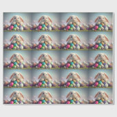 Osterhase mit Ostereiern Geschenkpapier (Flach)