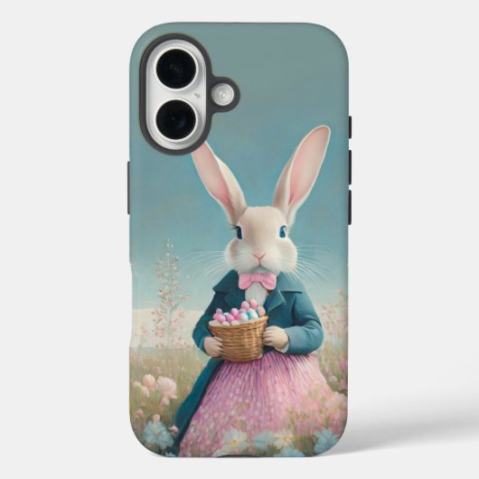 Osterhase mit Ostereiern Happy Osterfest Case-Mate iPhone Hülle (Rückseite)