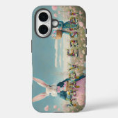 Osterhase mit Ostereiern Happy Osterfest Case-Mate iPhone Hülle (Rückseite)