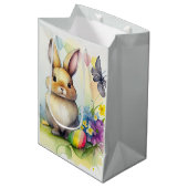 Osterhase mit Ostereiern Mittlere Geschenktüte (Vorderseite Schrägansicht)