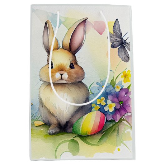 Osterhase mit Ostereiern Mittlere Geschenktüte (Vorderseite)