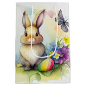 Osterhase mit Ostereiern Mittlere Geschenktüte (Rückseite)