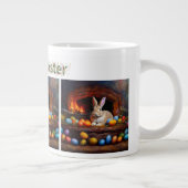 Osterhase mit Ostereiern Ostern Jumbo-Tasse (Rechts)