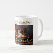Osterhase mit Ostereiern Ostern Kaffeetasse (VorderseiteRechts)