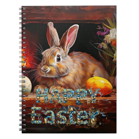 Osterhase mit Ostereiern Ostern Notizblock (Vorderseite)