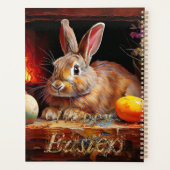 Osterhase mit Ostereiern Ostern Planer (Rückseite)