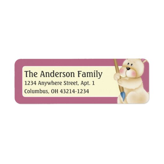 Osterhase mit Paint Brush Address Labels (Vorne)