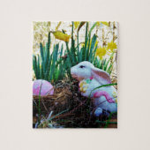 Osterhase mit rosa Ei Puzzle (Vertikal)
