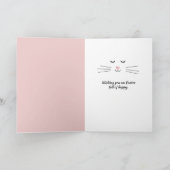 Osterhase mit rosafarbenem Kleid Karte (Innenseite)