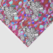 Osterhase mit roten Eiern Seidenpapier (Detail)