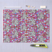 Osterhase mit roten Eiern Seidenpapier (Handwerk)