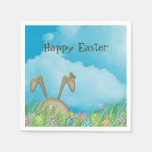 Osterhase mit Schmetterling Serviette (Vorderseite)
