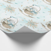 Osterhase mit sonnigen Blume & Eiern Geschenkpapier (Ecke)