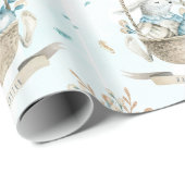 Osterhase mit sonnigen Blume & Eiern Geschenkpapier (Rolleneckpunkt)