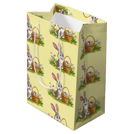 Osterhase Mittlere Geschenktüte (Rückseite Schrägansicht)