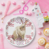 Osterhase Moderne Blumen Pappteller (Party)