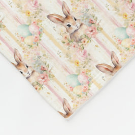 Osterhase Nahtloser Stoff – Pastell Süßer Hase Fleecedecke