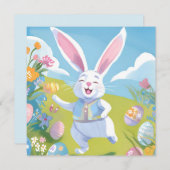 Osterhase | Niedliche Osterpastel-Wildblume (Vorne/Hinten)