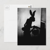Osterhase Nosferatu Schatten Postkarte (Vorne/Hinten)