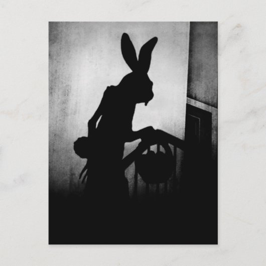 Osterhase Nosferatu Schatten Postkarte (Vorderseite)
