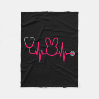Osterhase-Nurse-Nursing-Heartbeat für Frauen und Fleecedecke