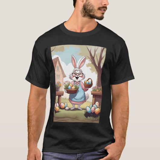 Osterhase Oma Ostern T-Shirt (Vorderseite)