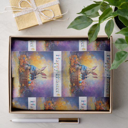 Osterhase Osterei Korb Seidenpapier (Geschenk)