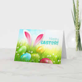 Osterhase Ostereier Blume Ostern Karte