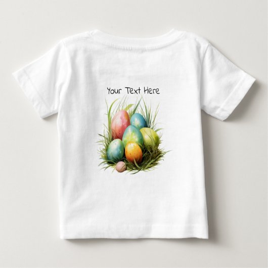 Osterhase & Ostereier Kunstwerk Baby T-shirt (Rückseite)