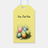 Osterhase & Ostereier Kunstwerk Geschenkanhänger (Rückseite)